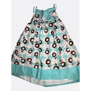 Penelope Mack Girls Sleeveless Floral Dress Size 4 Cotton Blend
